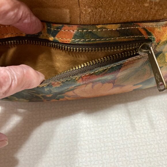 GUC Patricia Nash Leather Summer Drawing Shoulder bag & matching wallet - Picture 9 of 15